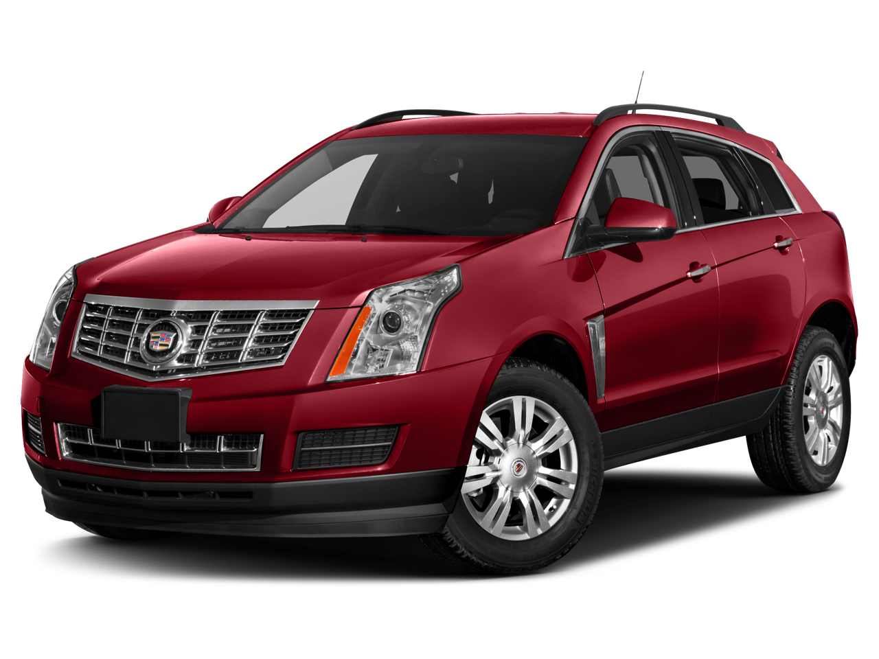 2015 Cadillac SRX Luxury Collection in Crystal Red Tintcoat — front three-quarter view