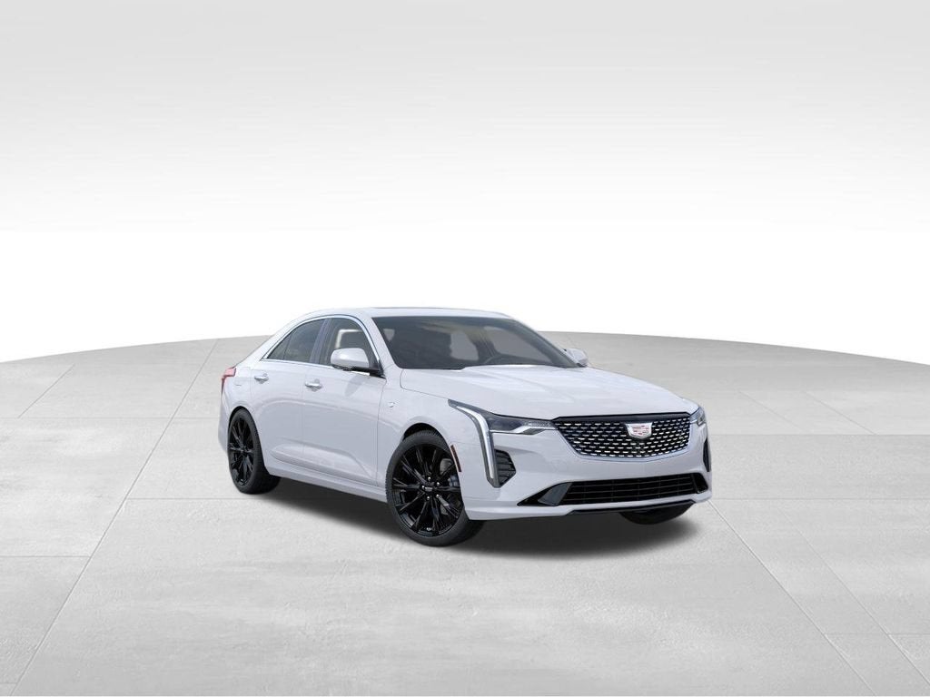 2026 Cadillac CT4 Luxury in Summit White — front three-quarter view