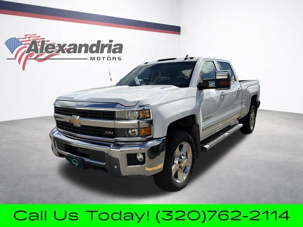 2016 Chevrolet Silverado 2500 HD LTZ in Summit White — front three-quarter view