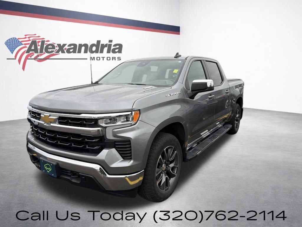 2023 Chevrolet Silverado 1500 LT in Sterling Gray Metallic — front three-quarter view