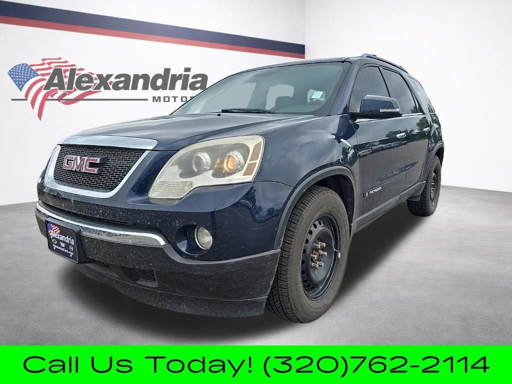 2008 GMC Acadia SLT1 in Deep Blue Metallic — front three-quarter view