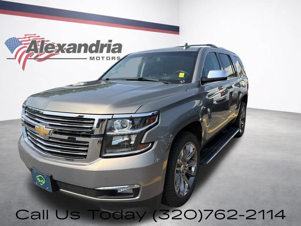2018 Chevrolet Tahoe Premier in Pepperdust Metallic — front three-quarter view