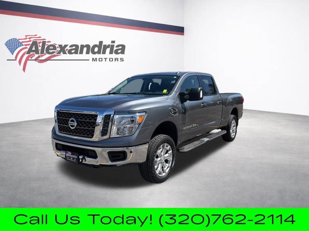 2018 Nissan TITAN XD SV Diesel in Gray — front three-quarter view