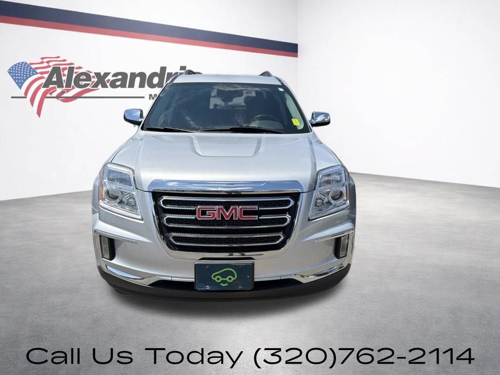 2017 GMC Terrain SLT in Quicksilver Metallic — front three-quarter view