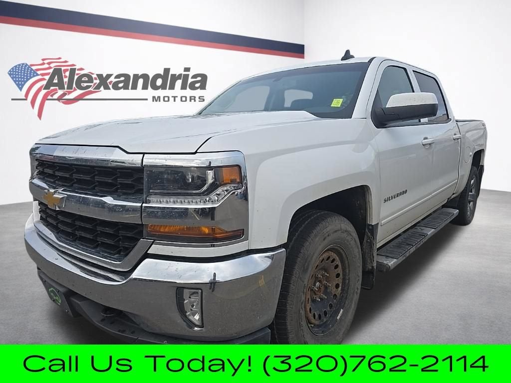 2018 Chevrolet Silverado 1500 LT in Summit White — front three-quarter view
