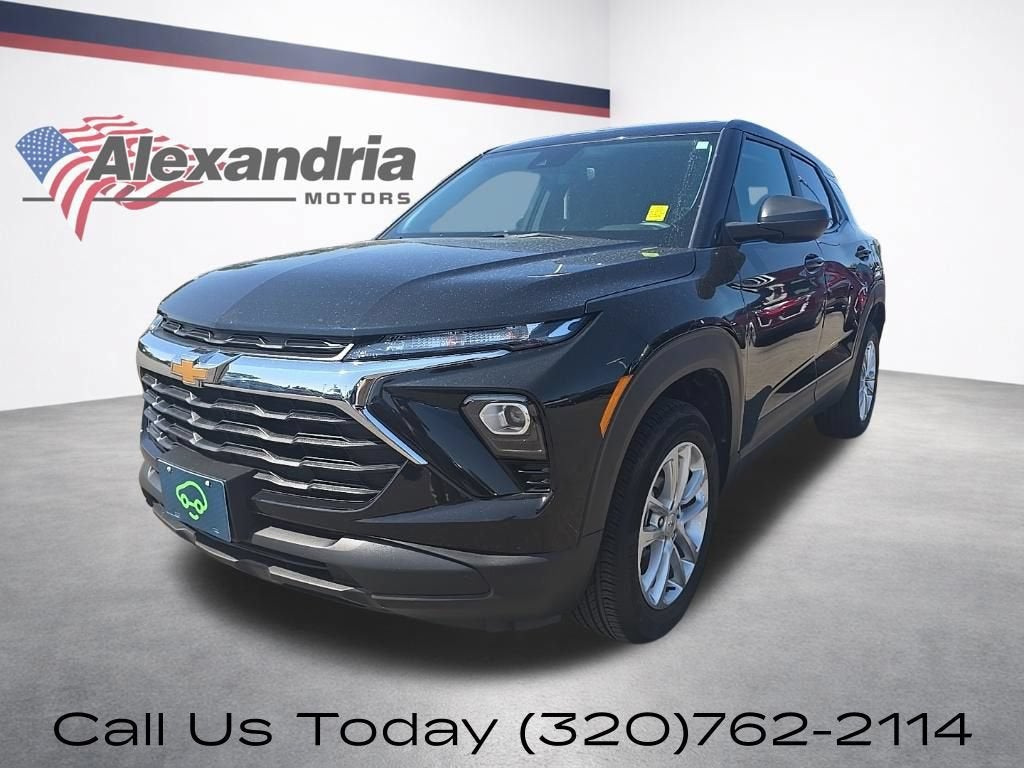 2024 Chevrolet Trailblazer LS in Mosaic Black Metallic — front three-quarter view